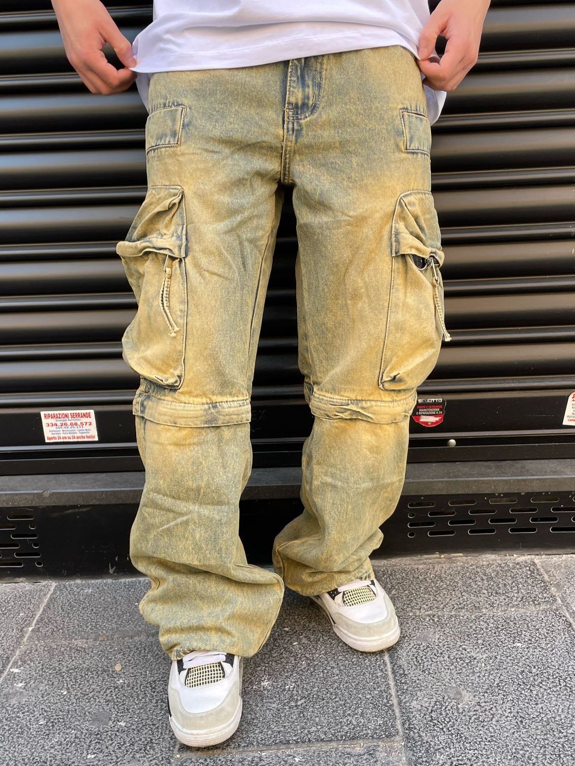 JEANS CARGO ZIP