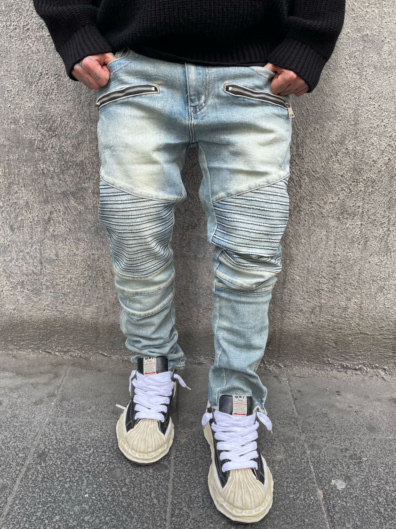 JEANS BIKER DENIM